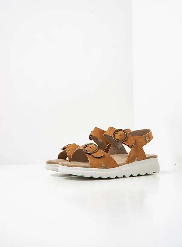 Wolky Voyage - tan vegan biocare Sandals for women