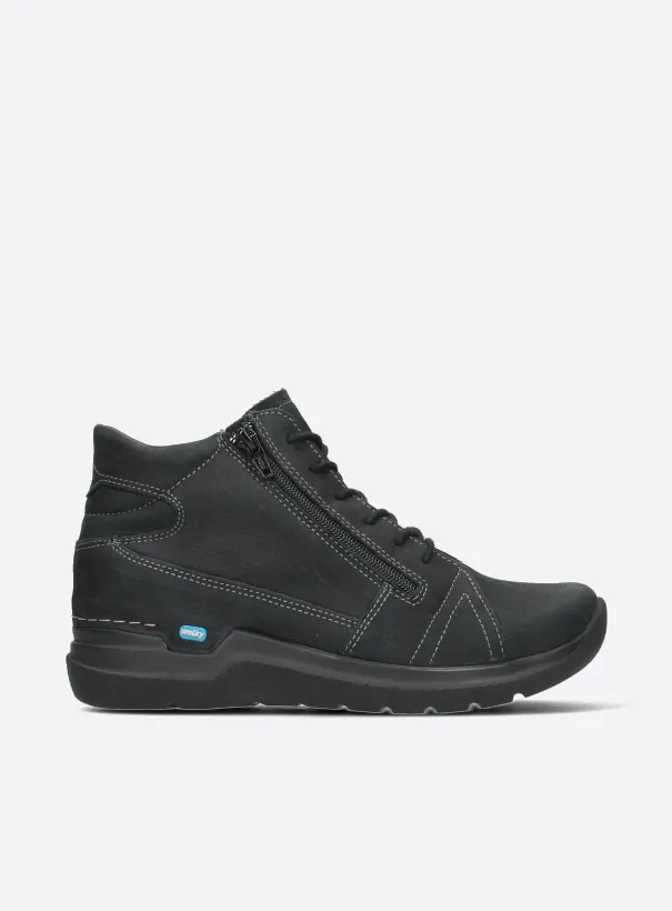 Wolky Why - black nubuck Lace-up shoes for women