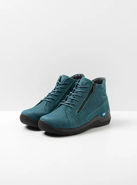 Wolky Why - petrol nubuck Lace-up shoes for women