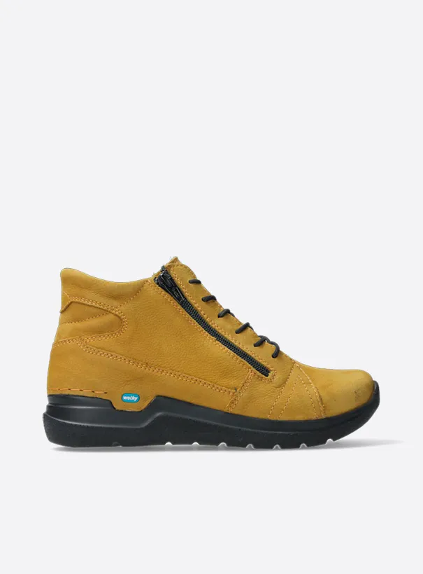 Wolky Why - mustard nubuck Lace-up shoes for women