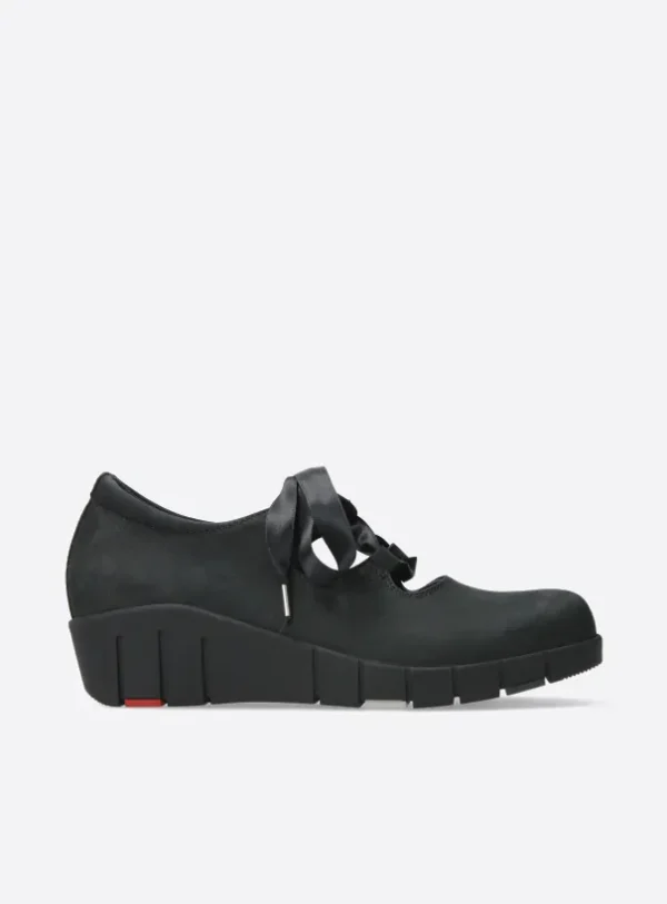 Wolky Boston - black nubuck Lace-up shoes for women