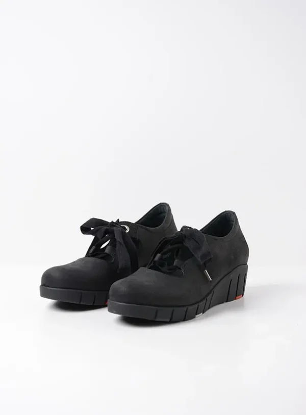 Wolky Boston - black nubuck Lace-up shoes for women