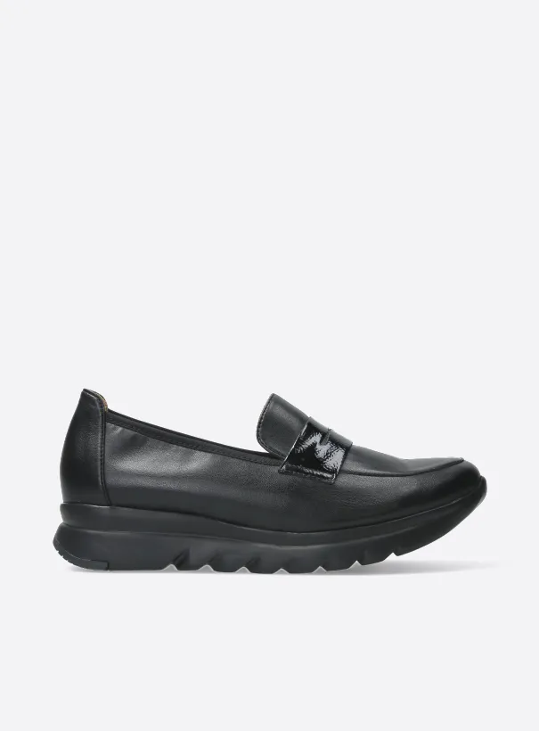 Wolky Snoafer F2F - black vegan biocare Loafers for women