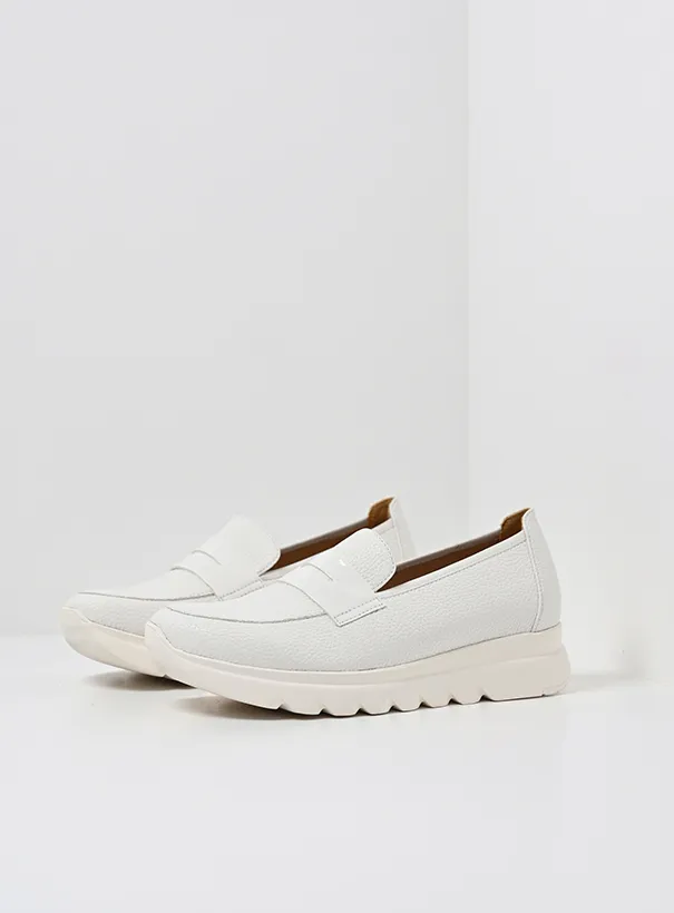 Wolky Snoafer F2F - white vegan biocare Loafers for women