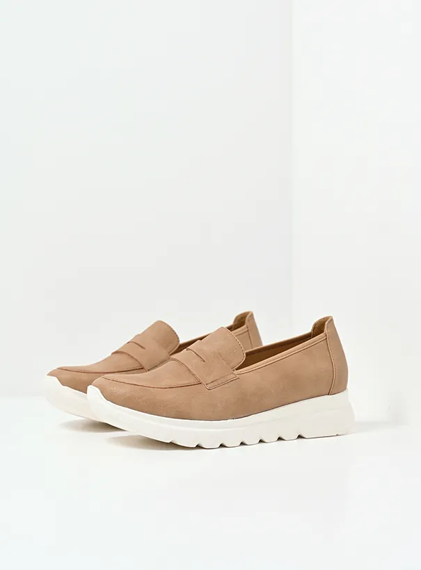 Wolky Snoafer F2F - sand vegan biocare Loafers for women