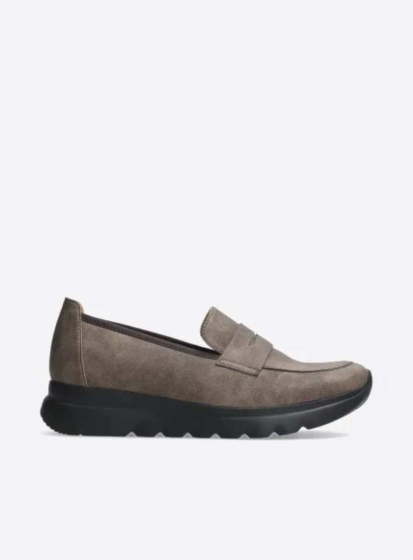 Wolky Snoafer F2F - taupe vegan biocare Loafers for women