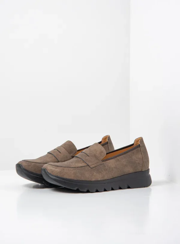 Wolky Snoafer F2F - taupe vegan biocare Loafers for women