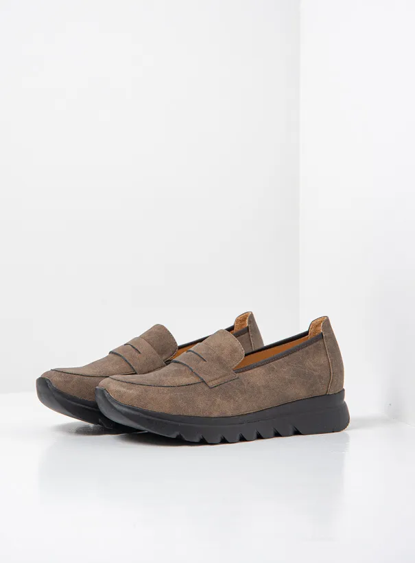 Wolky Snoafer F2F - taupe vegan biocare Loafers for women