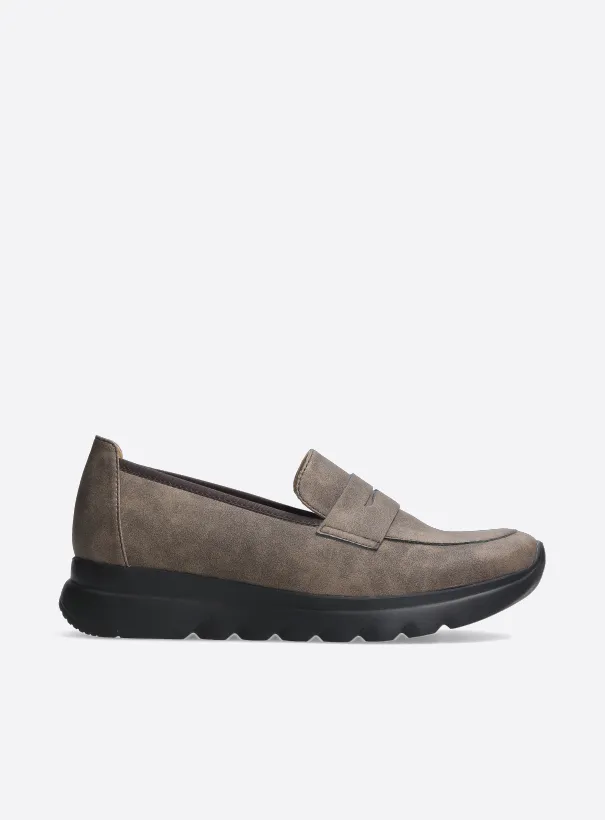 Wolky Snoafer F2F - taupe vegan biocare Loafers for women