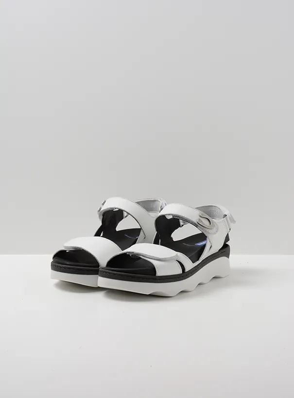 Wolky Medusa - white leather Sandals for women
