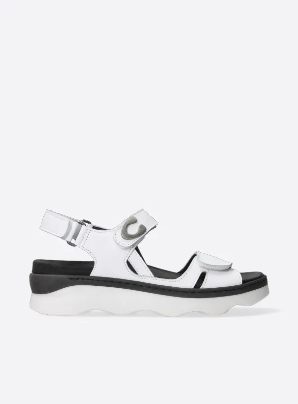 Wolky Medusa - white leather Sandals for women
