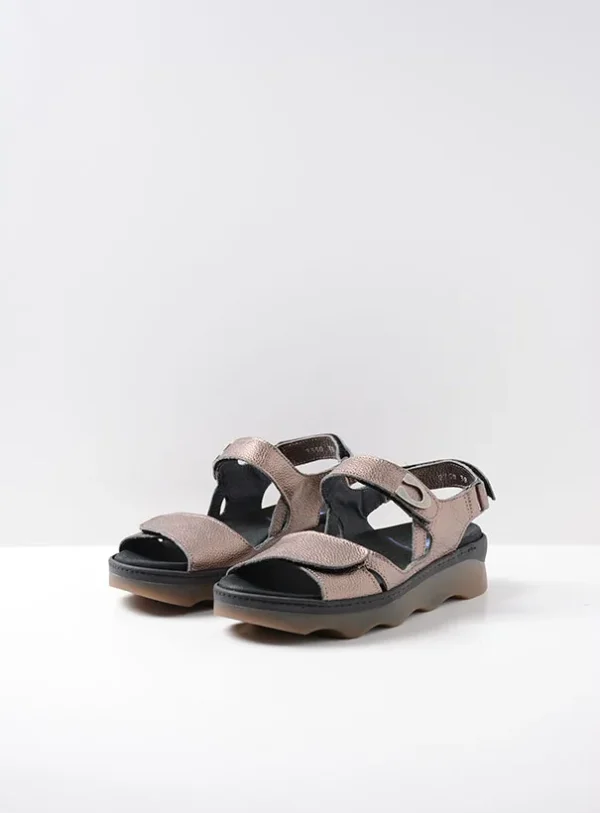 Wolky Medusa - bronze leather Sandals for women