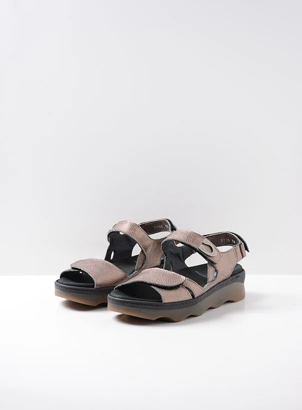 Wolky Medusa - bronze leather Sandals for women