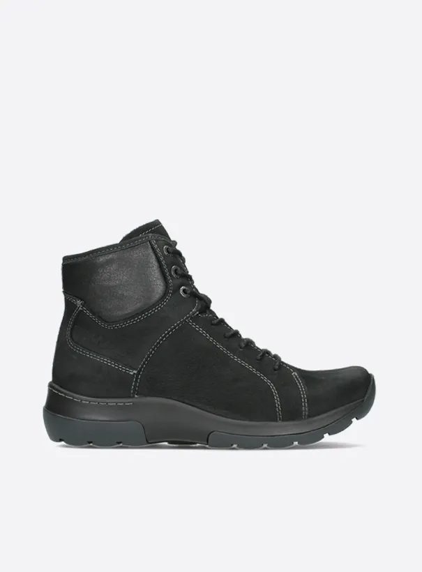 Wolky Ambient WR - black nubuck Lace-up shoes for women