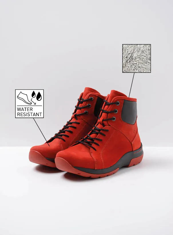 Wolky Ambient WR - darkred nubuck Lace-up shoes for women