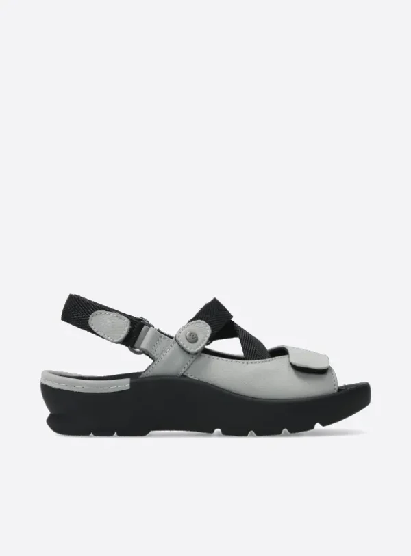 Wolky Lisse - light grey nubuck Sandals for women