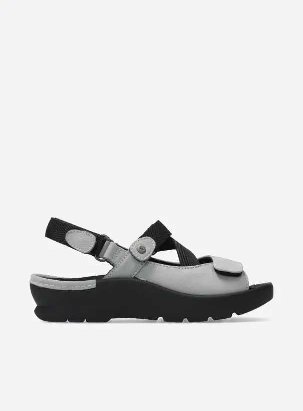 Wolky Lisse - light grey nubuck Sandals for women