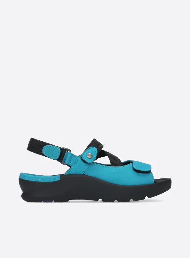 Wolky Lisse - turquoise nubuck Sandals for women