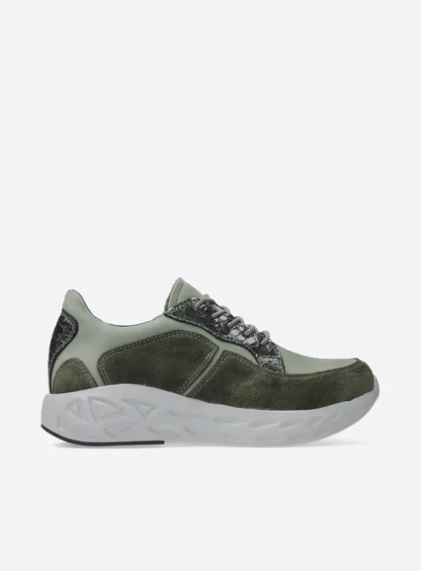 Wolky Bounce - castor grey combi leather Sneakers for women