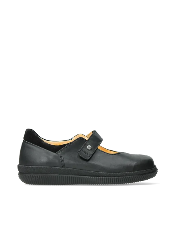 Wolky Motion XW - black leather Mary Jane shoes for women