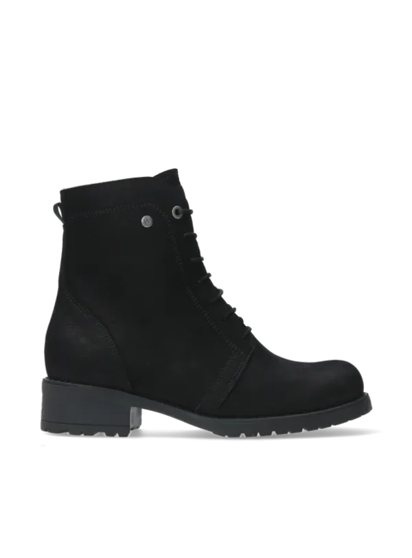Wolky Quinta - black nubuck Ankle support shoes for women