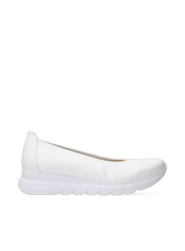 Wolky Snallerina F2F - white vegan biocare Flats for women
