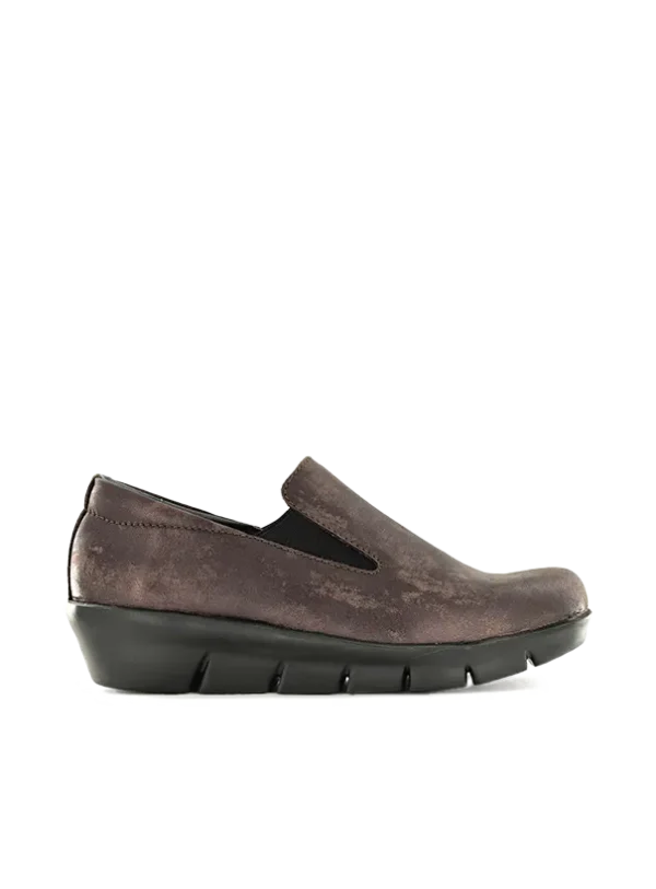 Wolky Mesita - mahogany brown nubuck Loafers for women