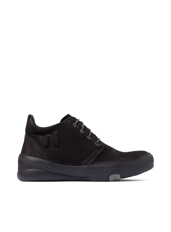 Wolky Fuse - black nubuck Ankle support shoes for women