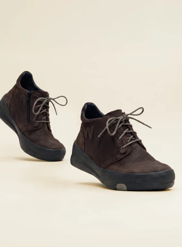 Wolky Fuse - brown nubuck Ankle support shoes for women