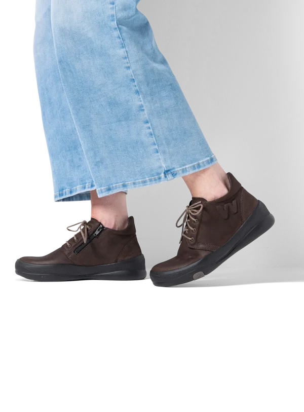 Wolky Fuse - brown nubuck Ankle support shoes for women