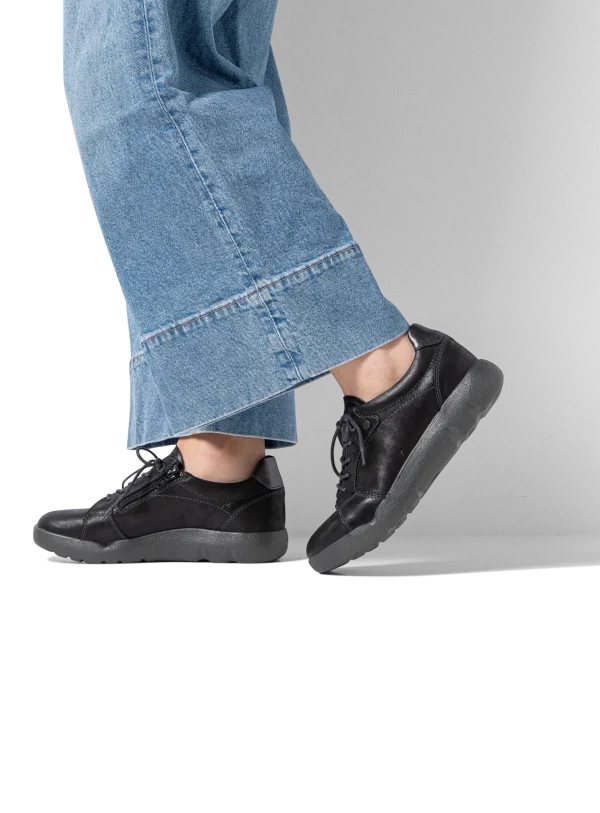 Wolky Lunvia - black effect leather Lace-up shoes for women