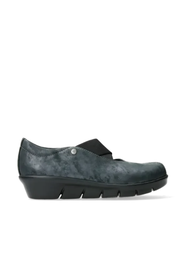 Wolky Cursa - black metallic nubuck Loafers for women
