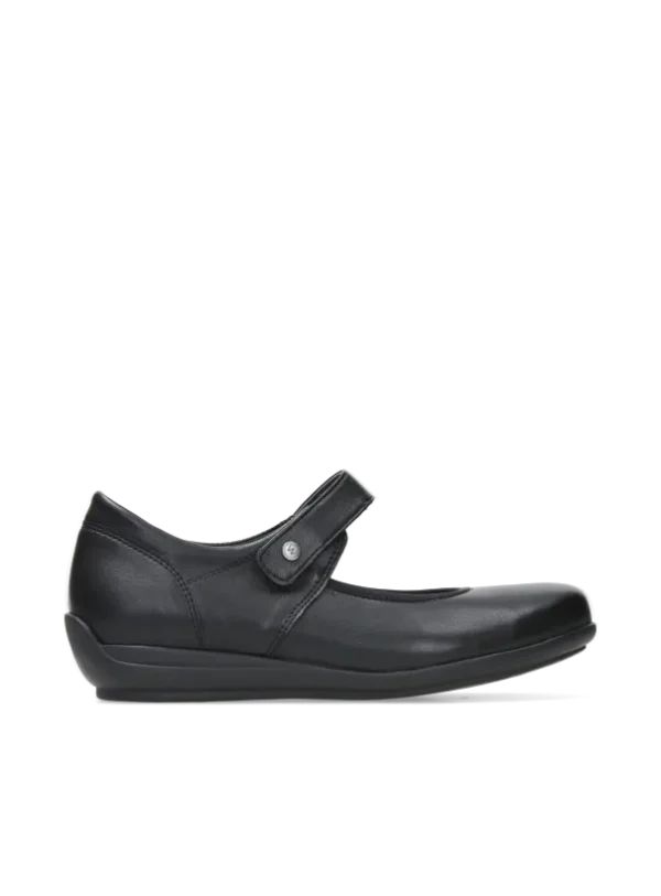Wolky Noble F2F - black vegan biocare Mary Jane shoes for women