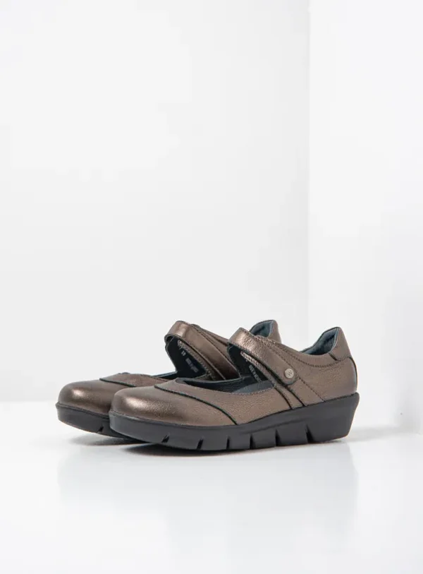 Wolky Lomita - inox leather Mary Jane shoes for women