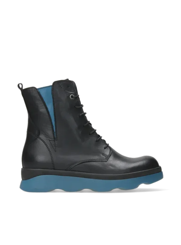 Wolky Akita WR - black/petrol leather Boots for women