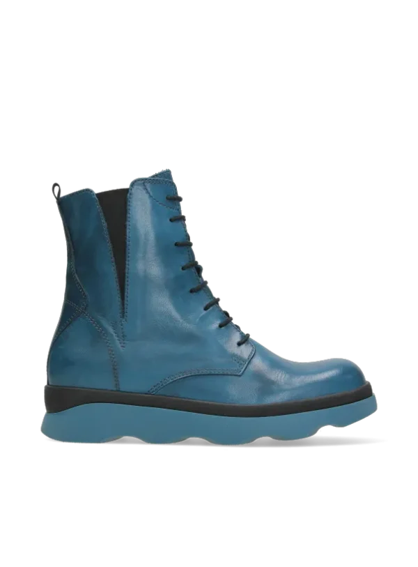 Wolky Akita WR - petrol leather Boots for women