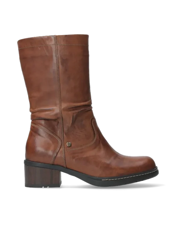 Wolky Edmonton WR - cognac leather Boots for women
