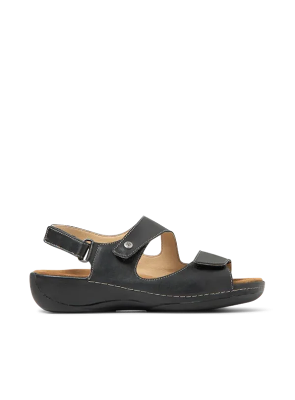 Wolky Liana - black leather Sandals for women