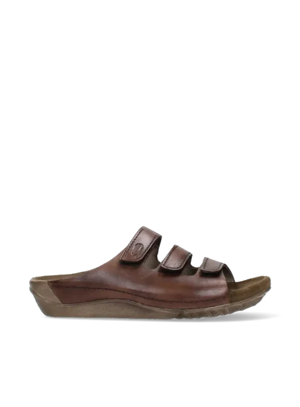 Wolky Nomad - cognac leather Sandals for women