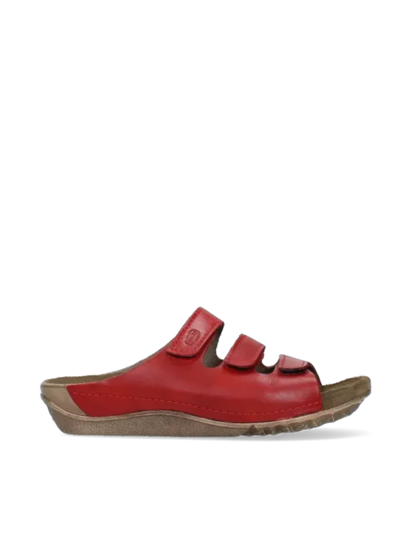 Wolky Nomad - red leather Sandals for women