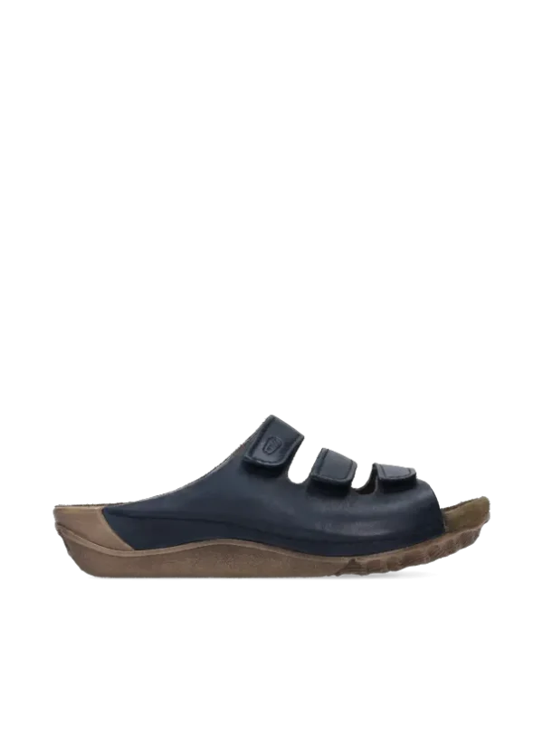 Wolky Nomad - blue leather Sandals for women