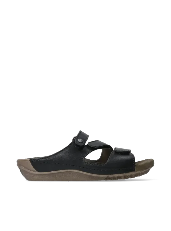 Wolky Jasper - black leather Sandals for women