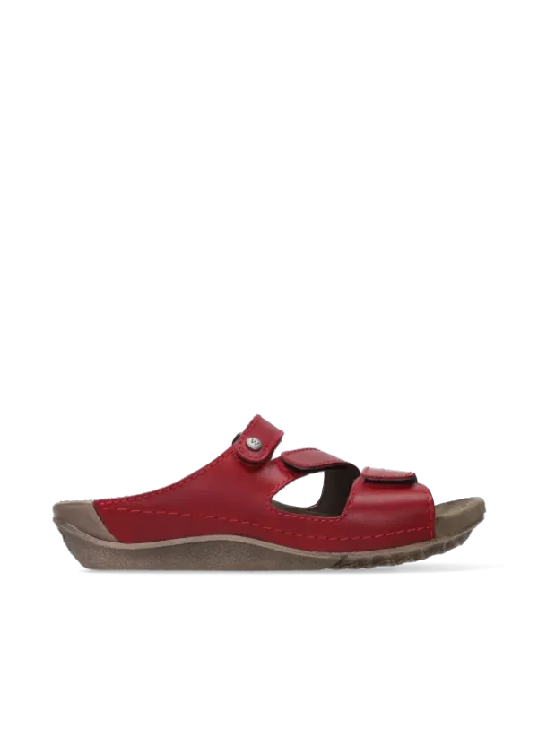 Wolky Jasper - red leather Sandals for women
