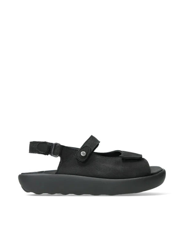 Wolky Jewel XW - black nubuck Sandals for women