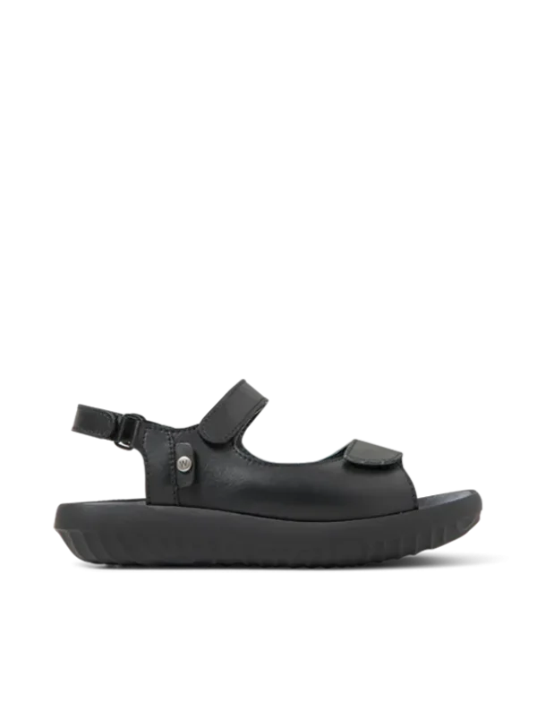 Wolky Feel XW - black leather Sandals for women
