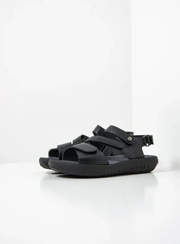 Wolky Bliss XW - black leather Sandals for women