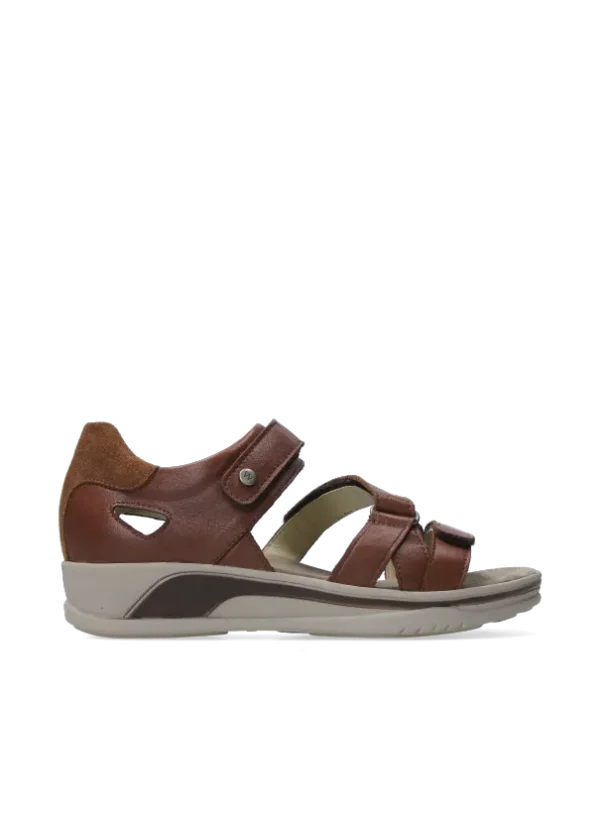 Wolky Desh - cognac leather Sandals for women