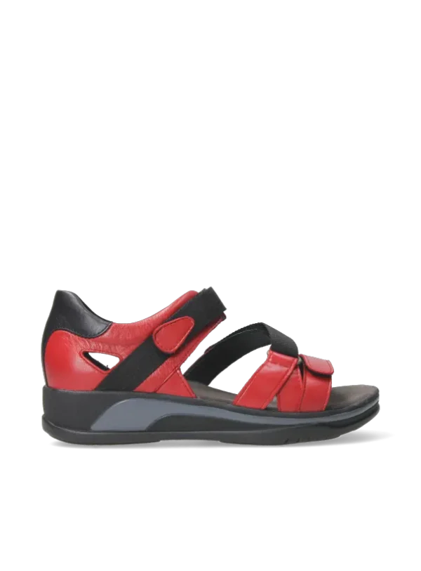 Wolky Desh - red leather Sandals for women