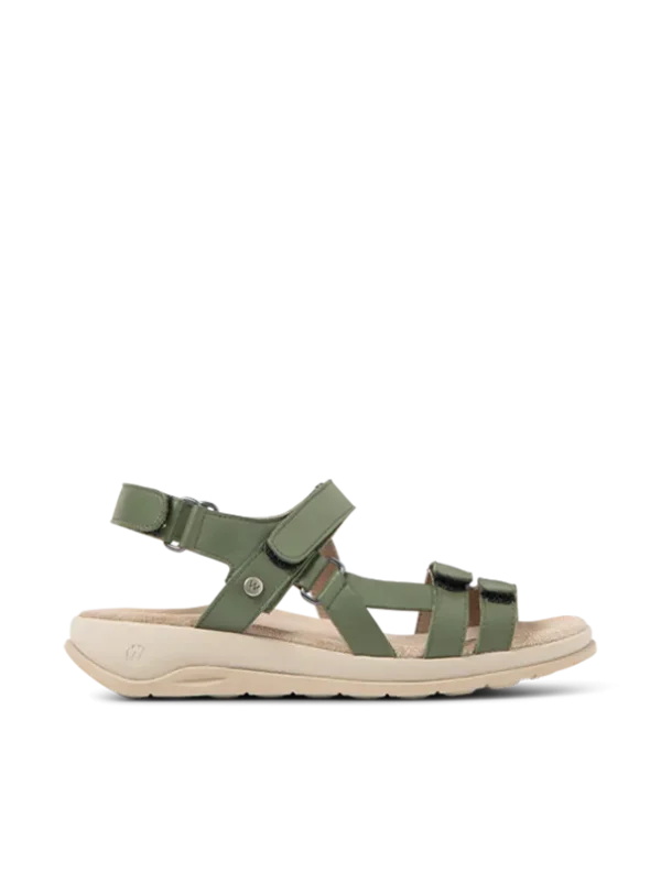 Wolky Manilla - sage green leather Sandals for women