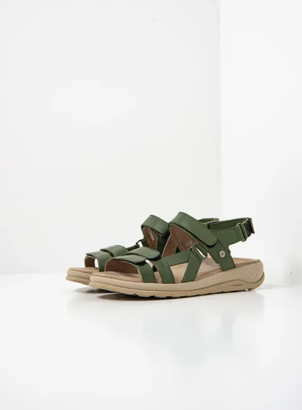 Wolky Manilla - sage green leather Sandals for women